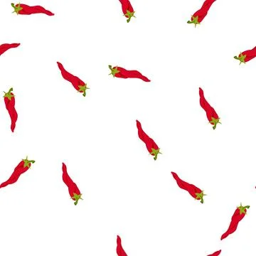 Pattern chilli pepper chili cartoon vector Stock Illustration