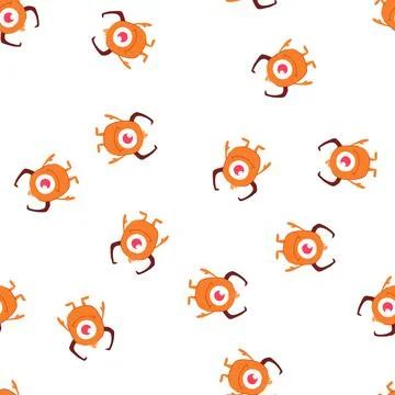 Pattern chimera monster with horns cartoon vector Stock Illustration