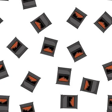 Pattern chimney fireplace cartoon vector 库存插图