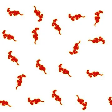 Pattern china chinese cloud cartoon vector Stockillustratie