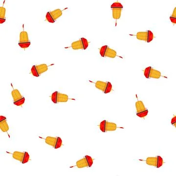 Pattern china chinese lamp cartoon vector Illustrazione stock