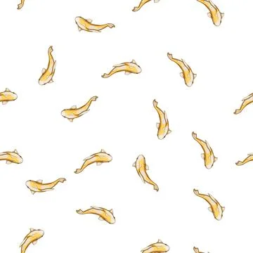 Pattern china koi fish carp cartoon vector Stock Illustration