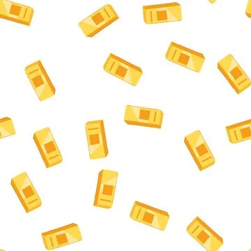 Pattern chingot gold bar cartoon vector Stock Illustration
