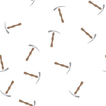 Pattern chisel pickaxe cartoon vector Stock Illustration