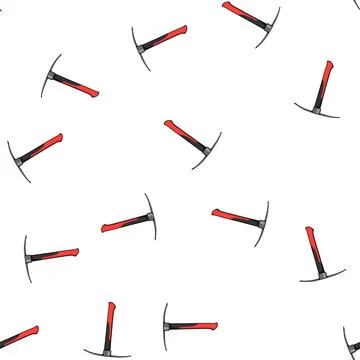 Pattern chisel pickaxe cartoon vector Stock Illustration