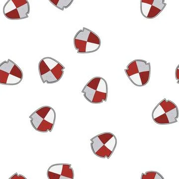 Pattern chivalry shield knight cartoon vector Stock Illustration