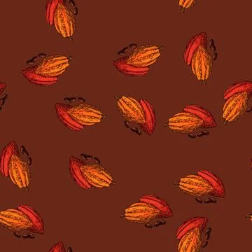 Pattern chocolate cocoa sketch hand drawn Stockillustratie