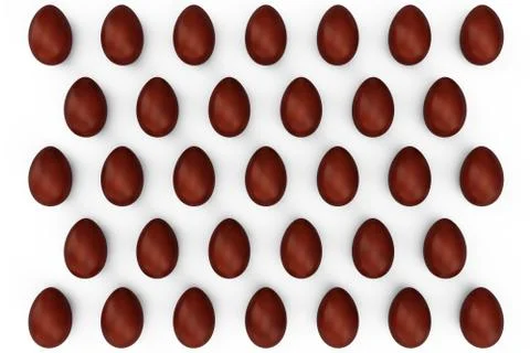Pattern chocolate eggs. Background of eggs. Concept happy easter. Eggs as a Stock-Illustration
