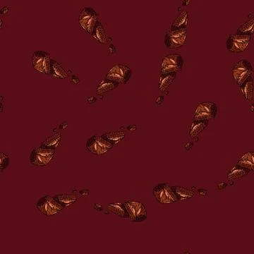 Pattern chocolate pieces sketch hand drawn Stock Illustration