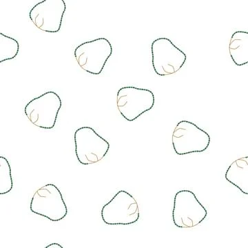 Pattern choker beads necklace cartoon vector 스톡 일러스트