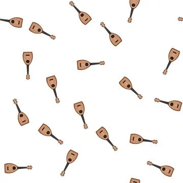 Pattern chords ukulele cartoon vector Illustrazione stock