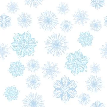 Pattern, christmas, background, seamless, holiday, vector, xmas, snowflake, snow Stock Illustration