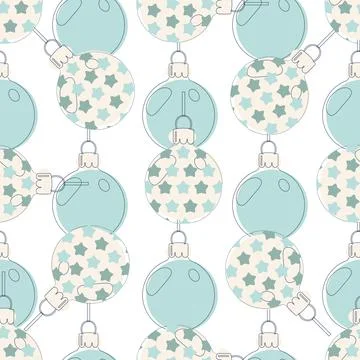 Pattern of christmas colored balls holiday decor Illustrazione stock