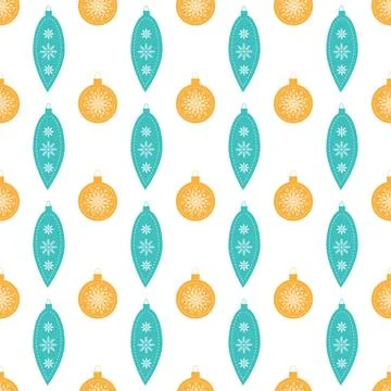 Pattern of Christmas cone and flat ball Stock Illustration