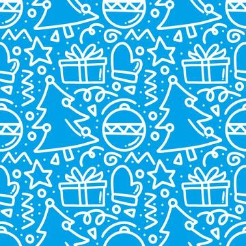 Pattern of christmas day hand drawing Stock Illustration