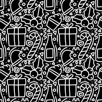 Pattern of christmas day hand drawing Stock Illustration