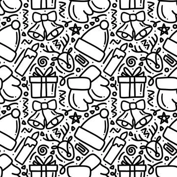 Pattern of christmas day hand drawing Illustrazione stock