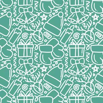 Pattern of christmas day hand drawing Stock Illustration