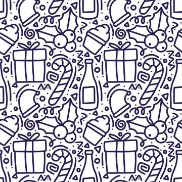 Pattern of christmas day hand drawing Stock Illustration