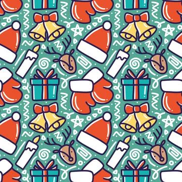Pattern of christmas day hand drawing Stock Illustration