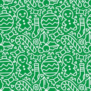 Pattern of christmas day hand drawing Stock Illustration