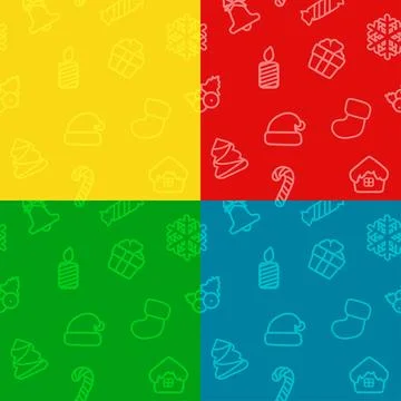Pattern christmas elements seamless background Stock-Illustration