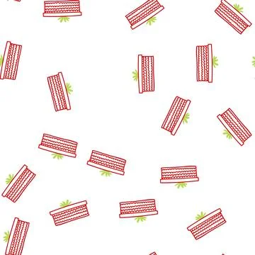 Pattern christmas gift box representing holiday celebration and giving Stockillustratie