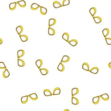 Pattern christmas gold bow cartoon vector Stock Illustration
