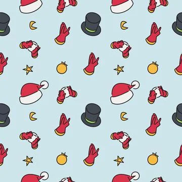 Pattern Christmas, hand drawn and easy to use, made using a flat design style Illustrazione stock