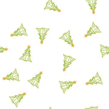 Pattern christmas tree festive decoration minimal line art drawing 스톡 일러스트
