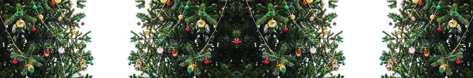 Pattern of Christmas tree isolated on white background Stock Illustration