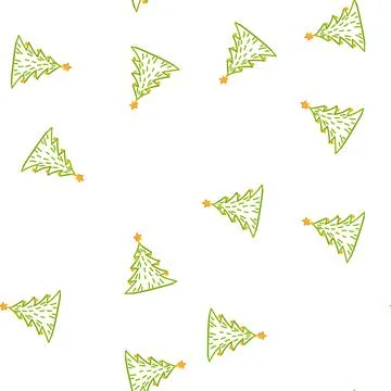 Pattern christmas tree with star and holiday ornaments イラスト素材