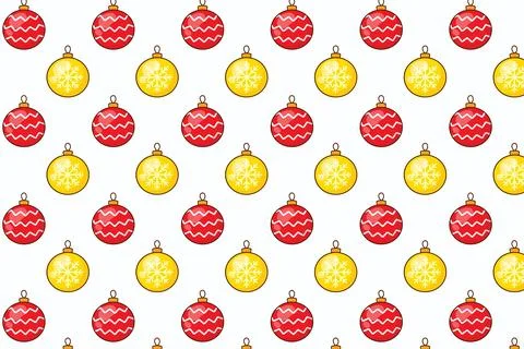 Pattern Christmas tree toys. Vector illustration Stock Illustration