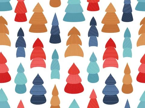 Pattern Christmas trees Stock Illustration