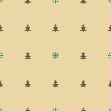 A pattern of Christmas trees is shown in a light blue and green color scheme Stock Illustration