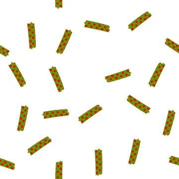 Pattern christmas washi tape with red polka dots design イラスト素材