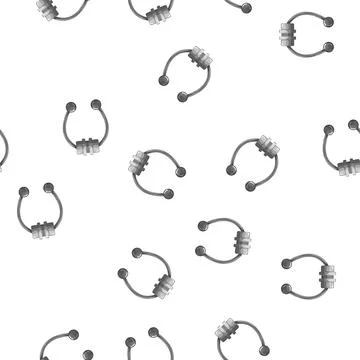 Pattern chrome piercing ring cartoon vector 스톡 일러스트