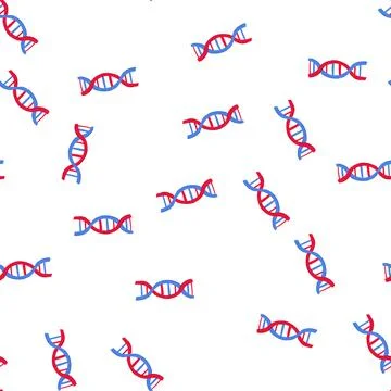 Pattern chromosomes dna spiral cartoon vector Illustrazione stock