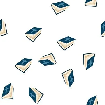 Pattern church bible cartoon vector Stock Illustration