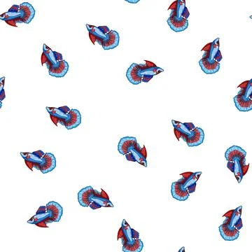 Pattern cichlid decorative fish cartoon vector Stock Illustration