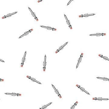 Pattern cil pen character cartoon vector Stock Illustration