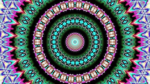 Pattern Circle Brush Ink Smooth Abstract Symmetric Concept 2 Stock Footage 138212160