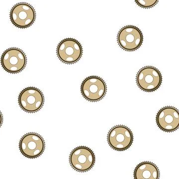 Pattern circle gear cartoon vector Stock Illustration