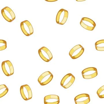 Pattern circle golden ring cartoon vector 库存插图