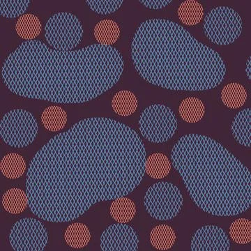 Pattern, circle, seamless, vector, illustration, design, wallpaper, retro, art,  イラスト素材