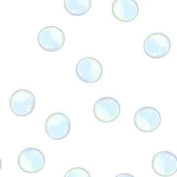Pattern circle soap bubbles cartoon vector 库存插图