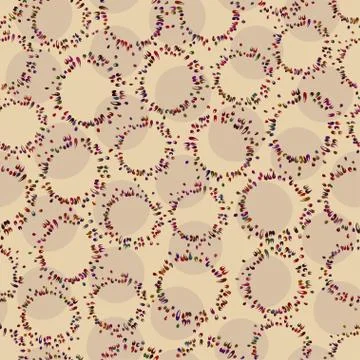 Pattern of circles and dots Stock Illustration