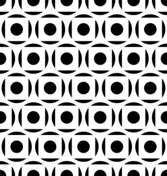 Pattern with circles and squares. Repeatable. Vector illustration. イラスト素材