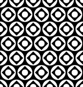 Pattern with circles and squares. Repeatable. Vector illustration. イラスト素材