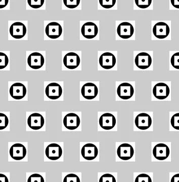 Pattern with circles and squares. Repeatable. Vector illustration. Stock Illustration